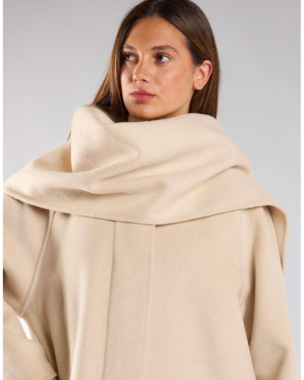 Glamorous Natural Scarf Long Coat