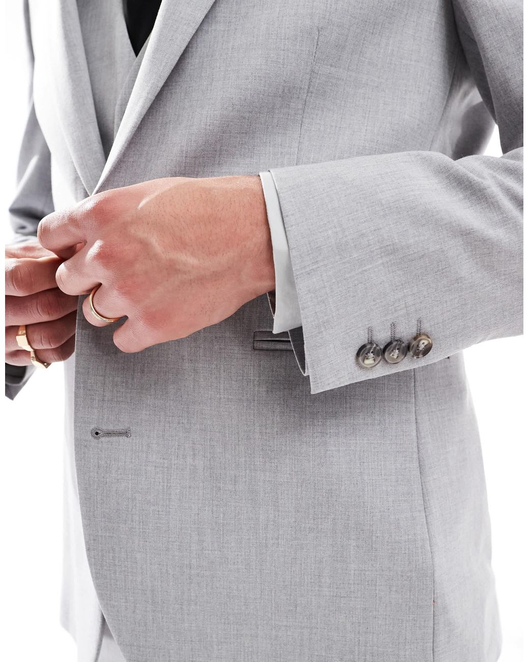 ASOS Gray Slim Suit Jacket for men