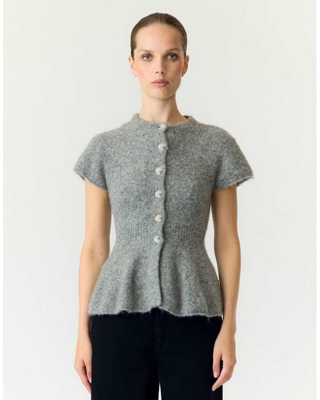 Y.A.S Gray Knitted Cardigan