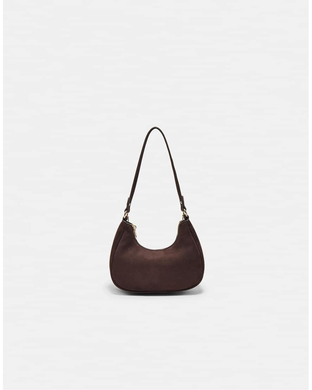 Stradivarius White Half-moon Shoulder Bag