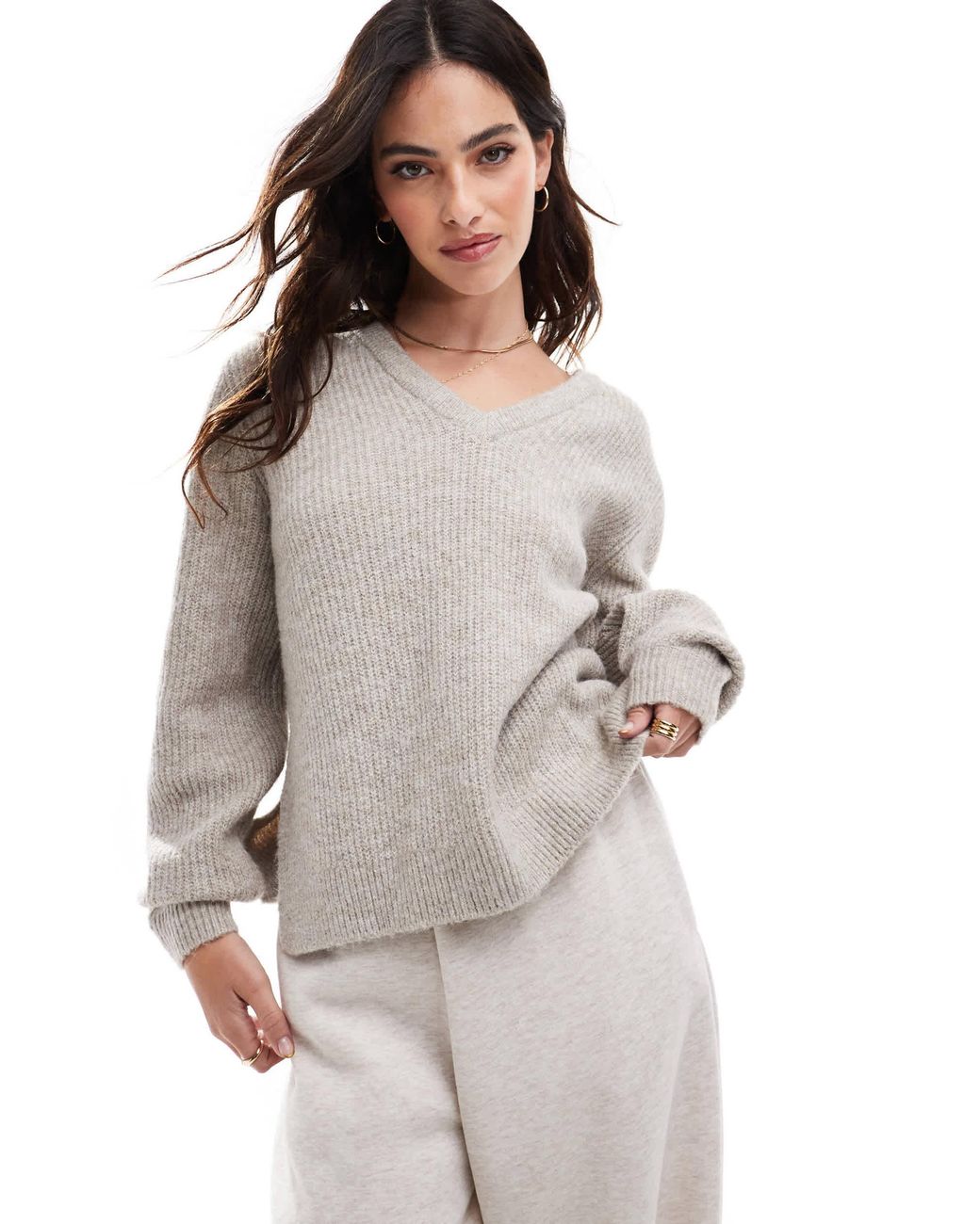 Vila Multicolor V Neck Jumper