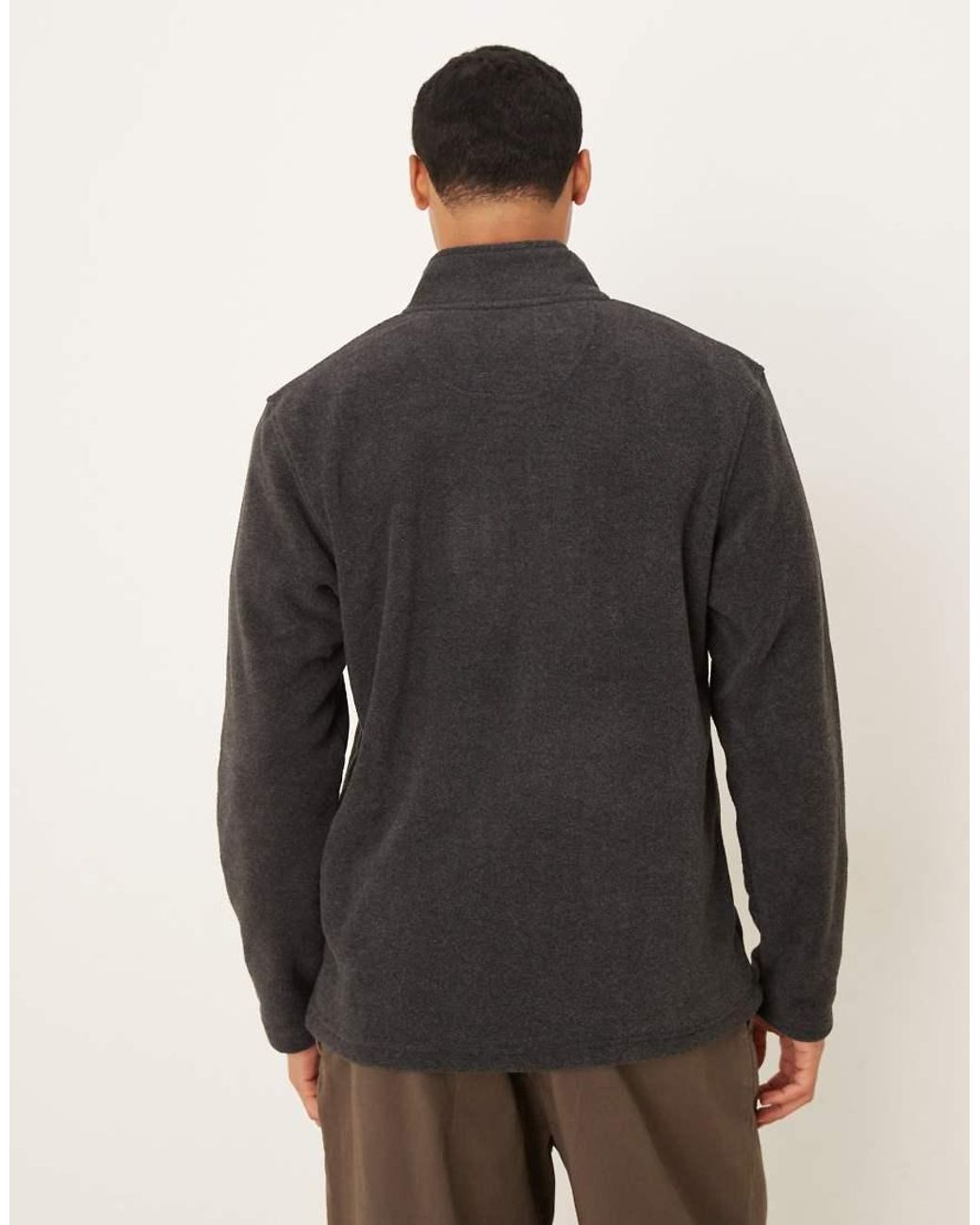 Barbour Gray Essentials Half Zip Fleece for men