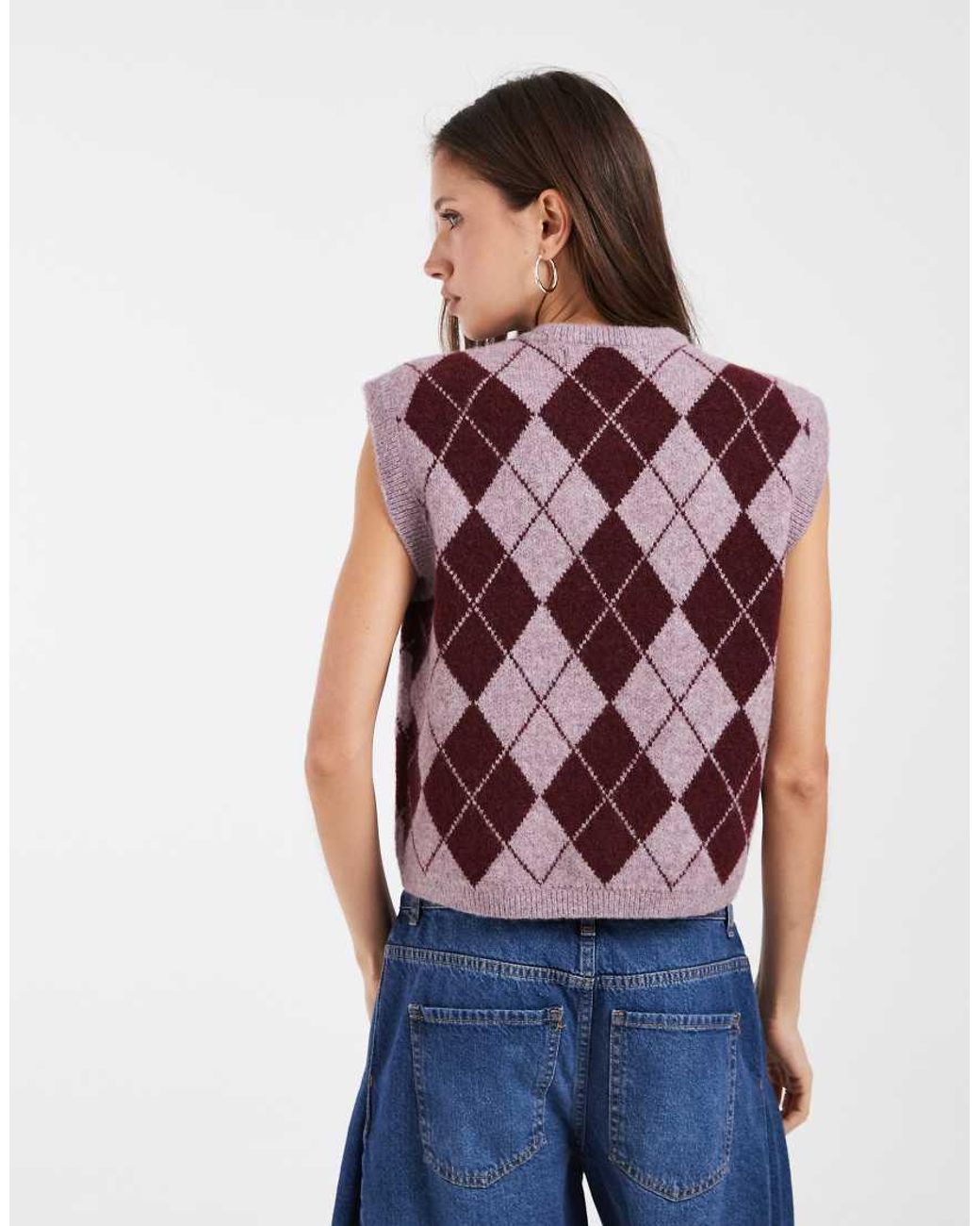Vero Moda Red Cropped Knitted Vest