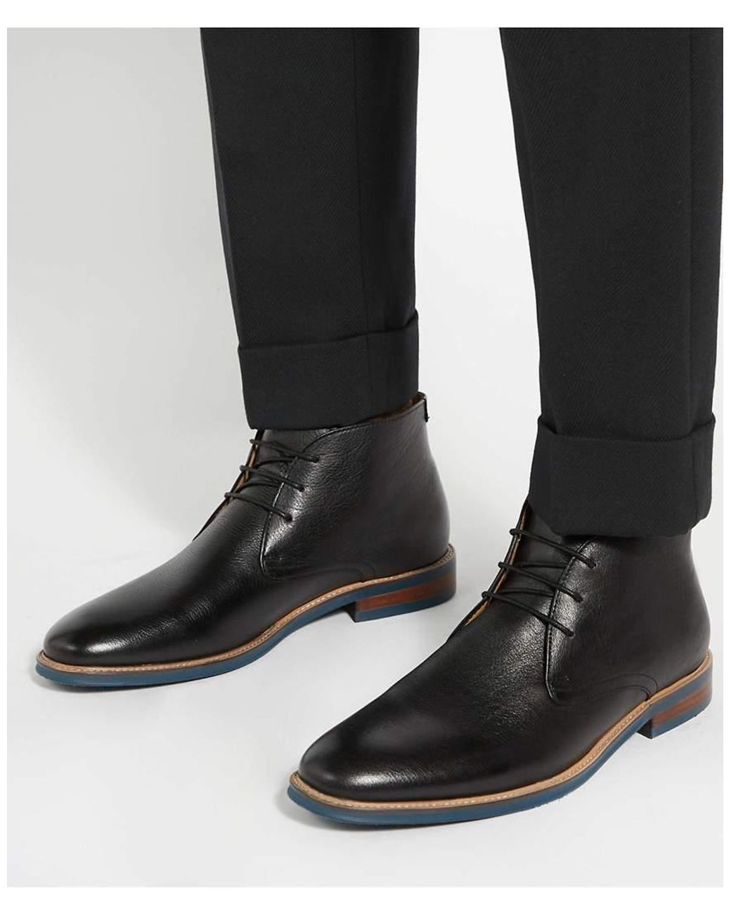 Dune Black Millers Chukka Boots for men