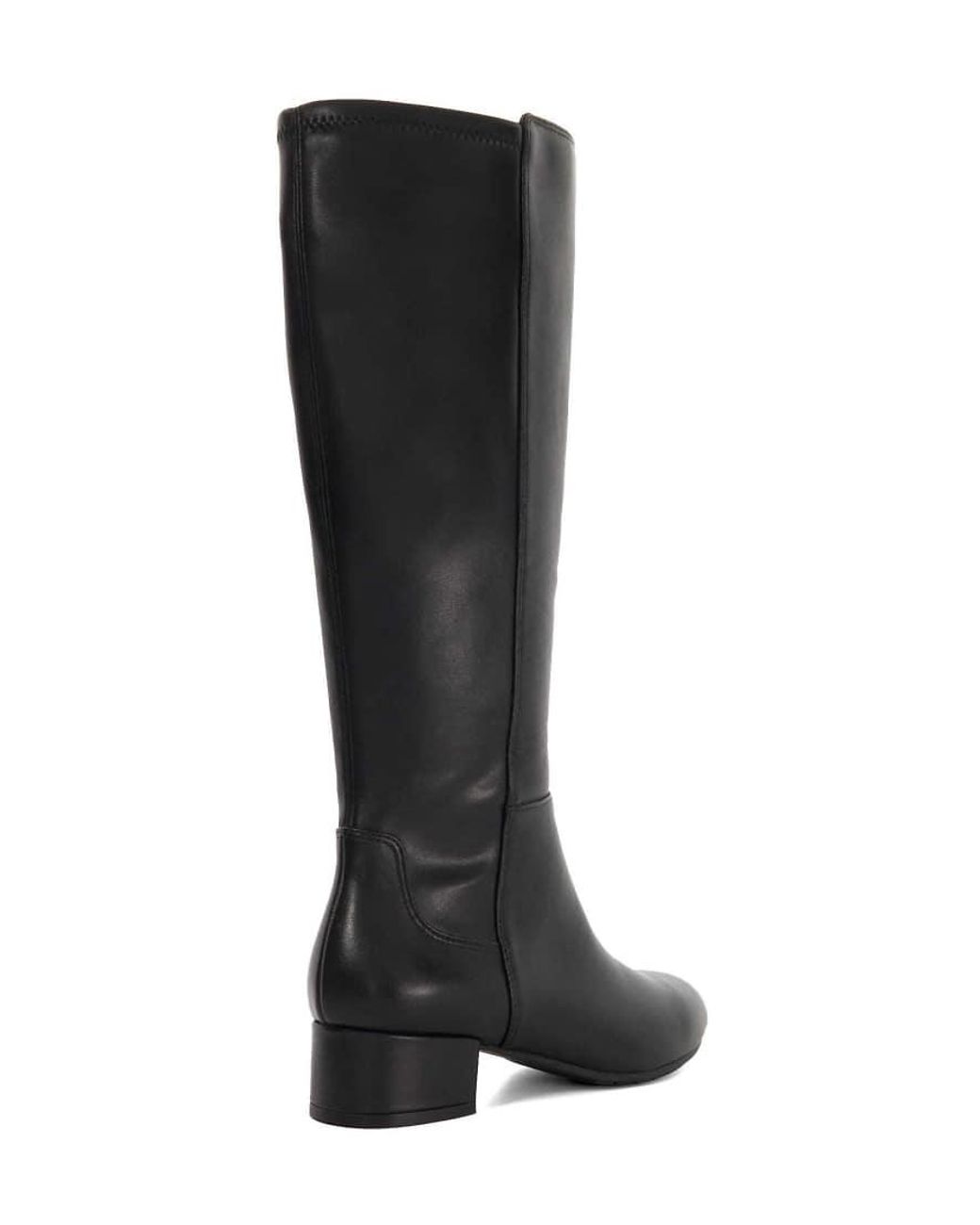 Dune Black Wide Fit Tayla Boot Shoe