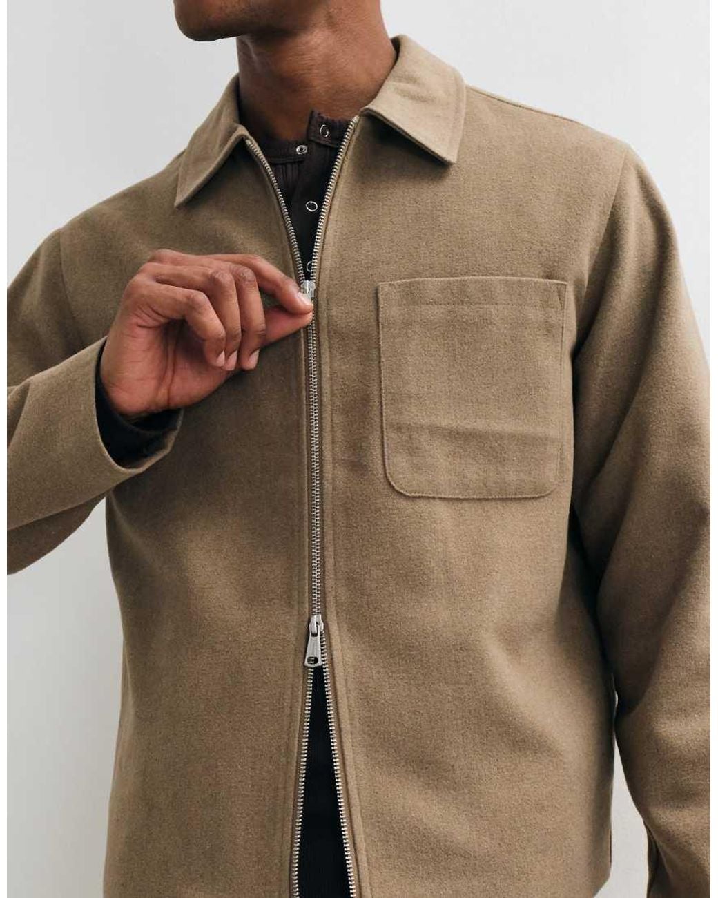 Jack & Jones Natural Double Zip Short Jacket for men