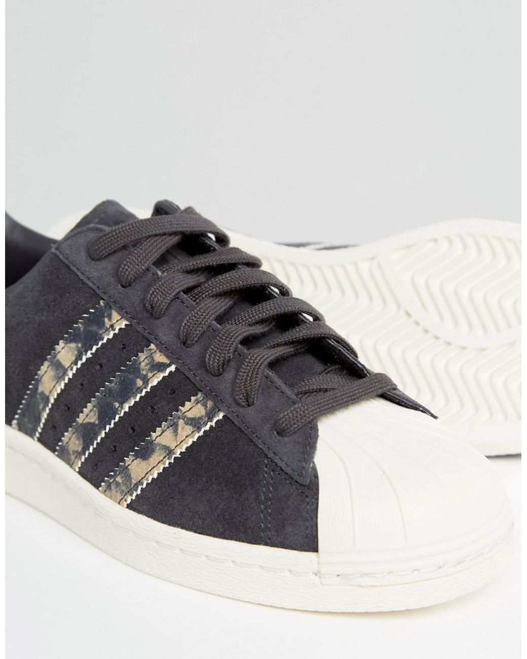 Moment Devastate Disobedience adidas Superstar Suede And Snakeskin Sneakers in Black | Lyst