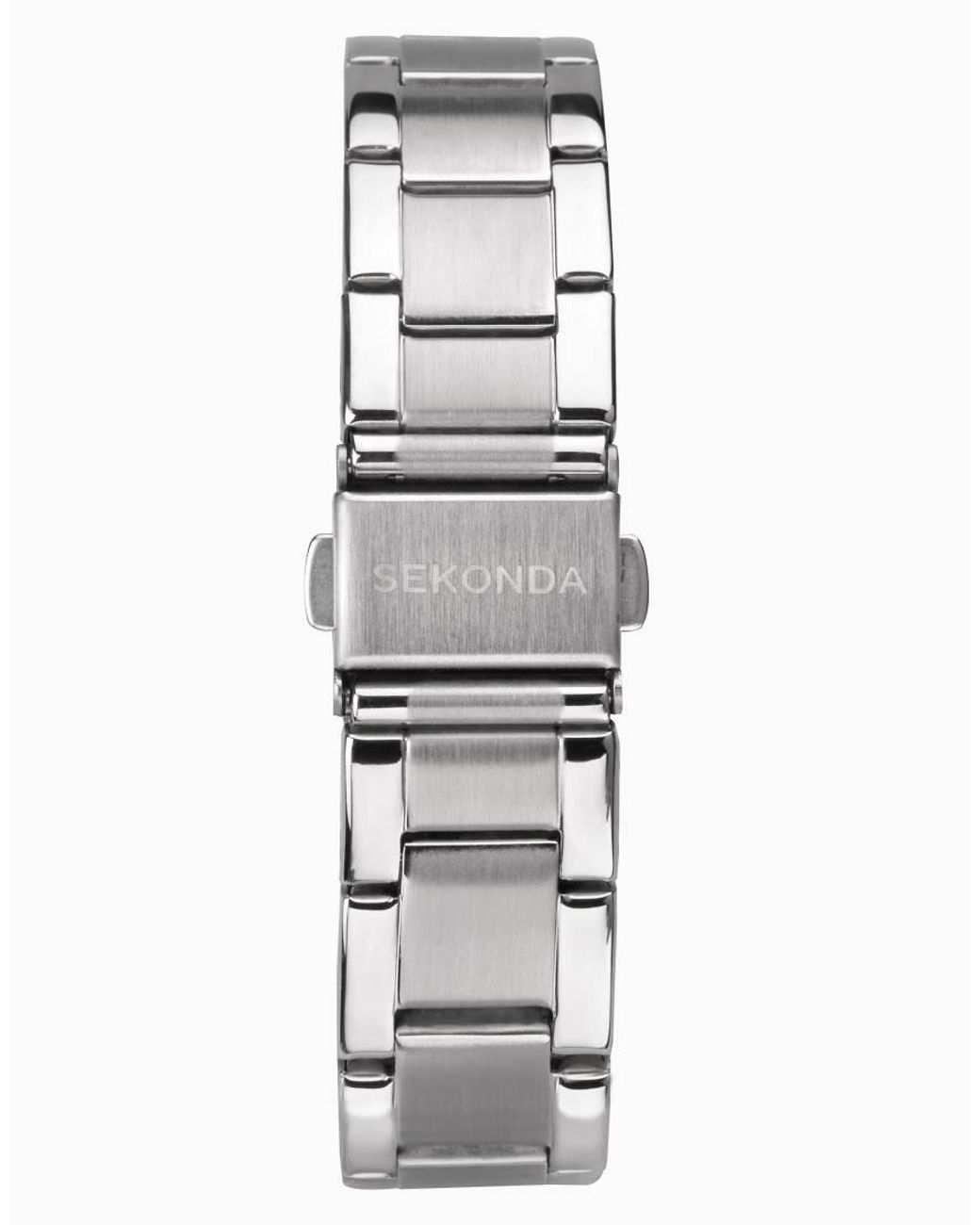 Sekonda Gray Taylor 34Mm Analogue Watch With Alloy Round Case, Stainless Steel Bracelet And Multicolour Dial