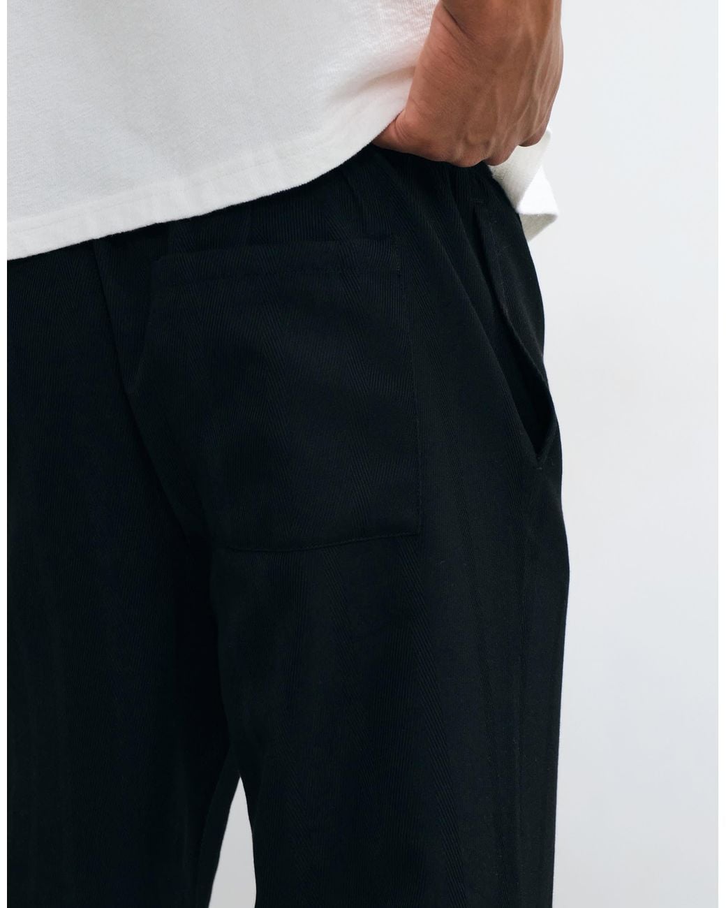 ASOS White Straight Herringbone Trouser for men