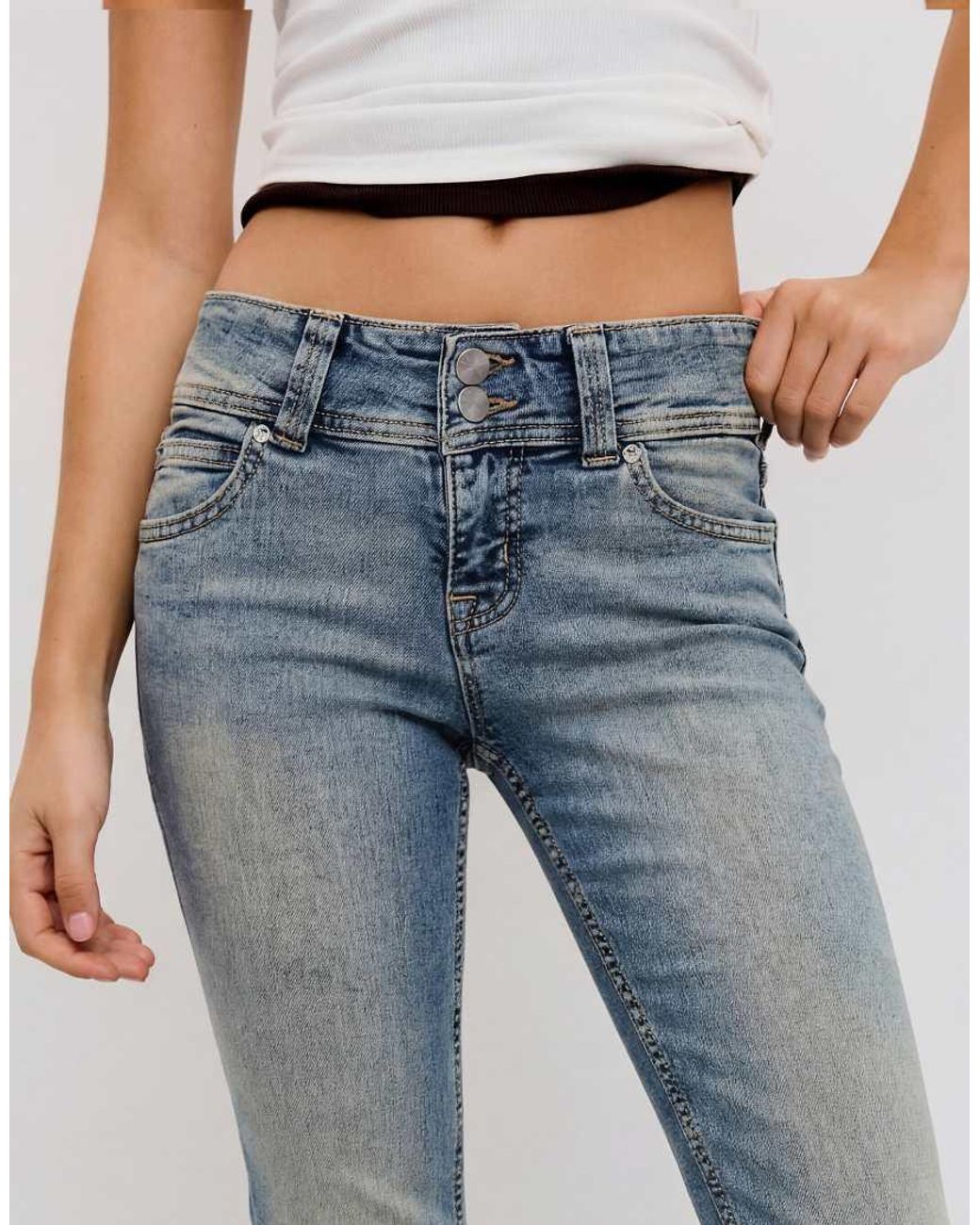 Bershka Blue Bootcut Jeans