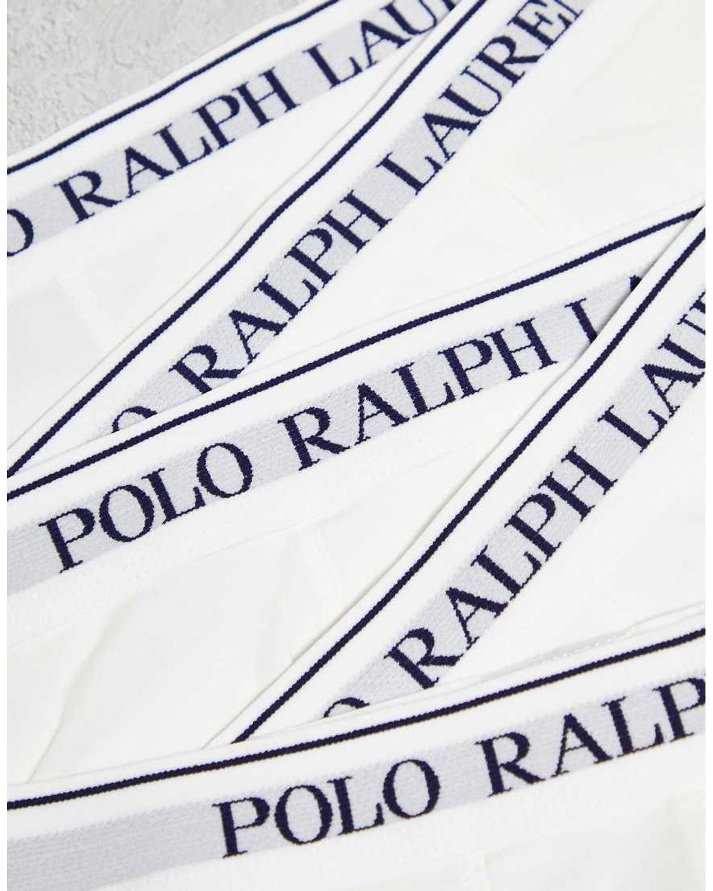Polo Ralph Lauren White 5 Pack Trunks With Logo Waistband for men