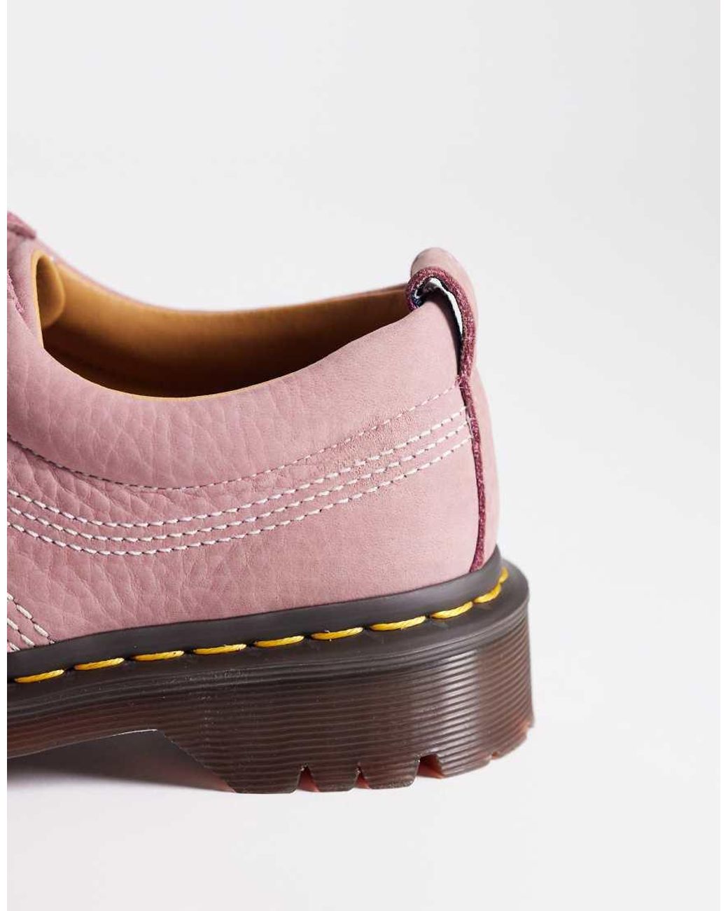 Dr. Martens Pink Lowell Contrast Stitch Shoe