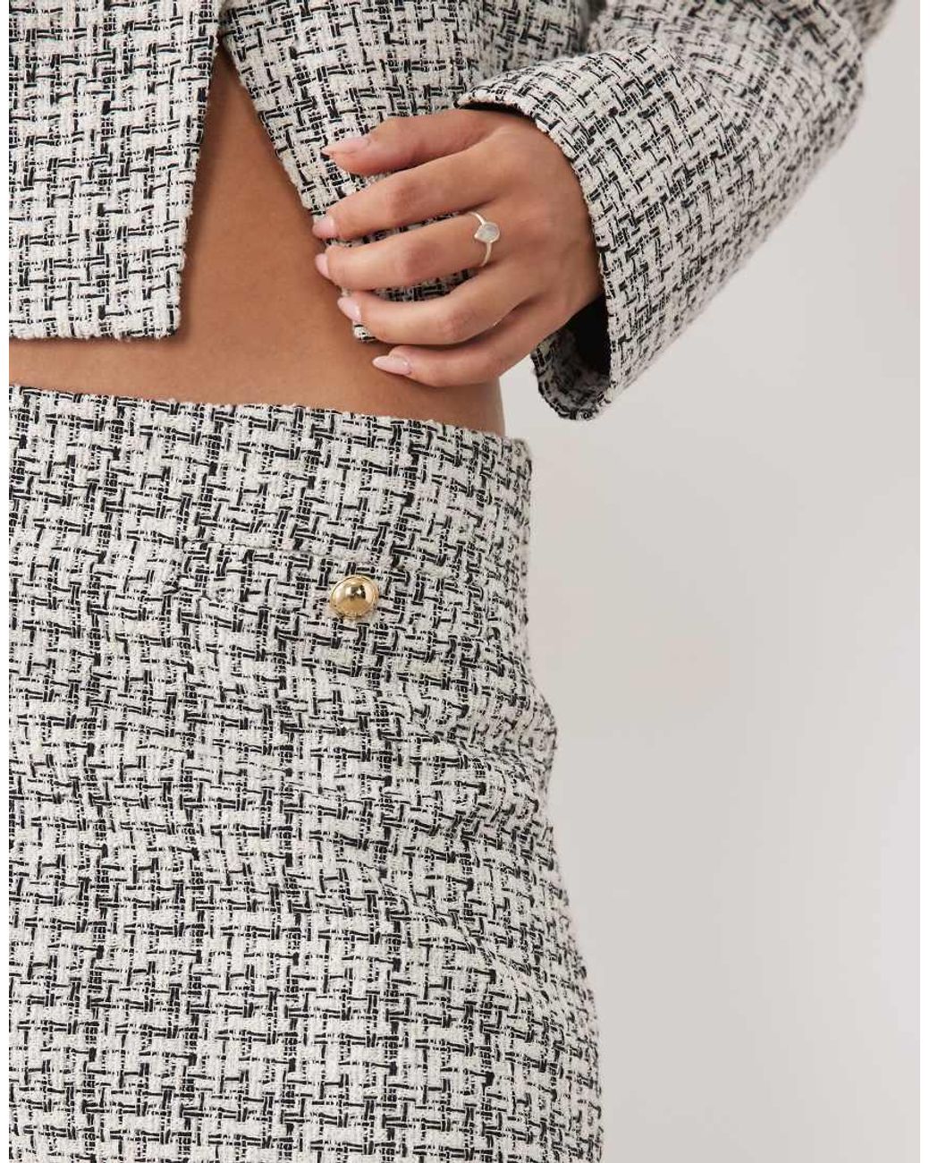 Miss Selfridge Gray Skirt
