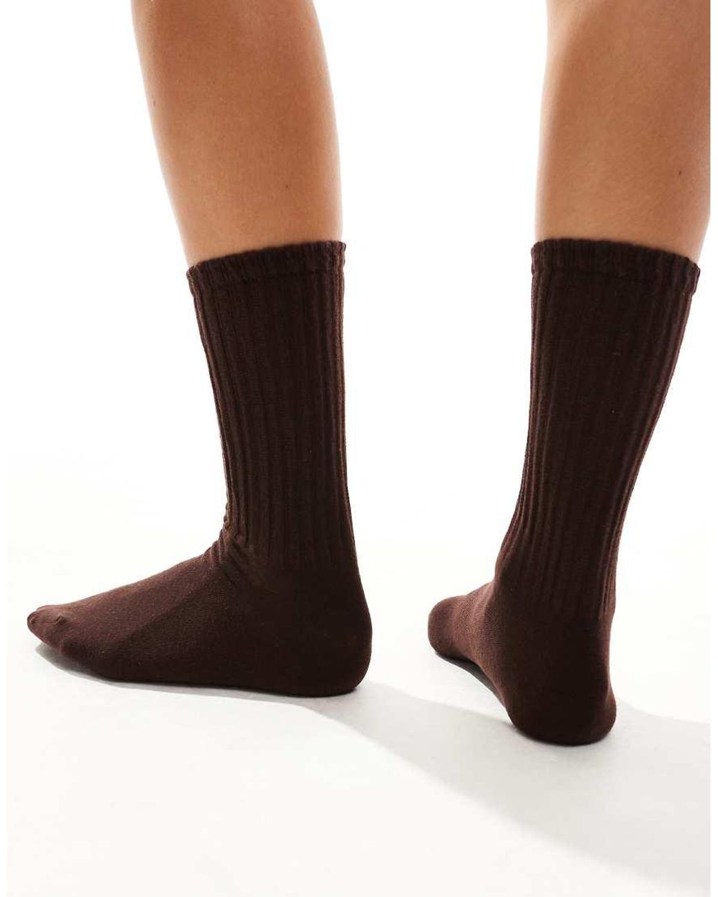 SUI AVA Brown Magda Pointelle Socks