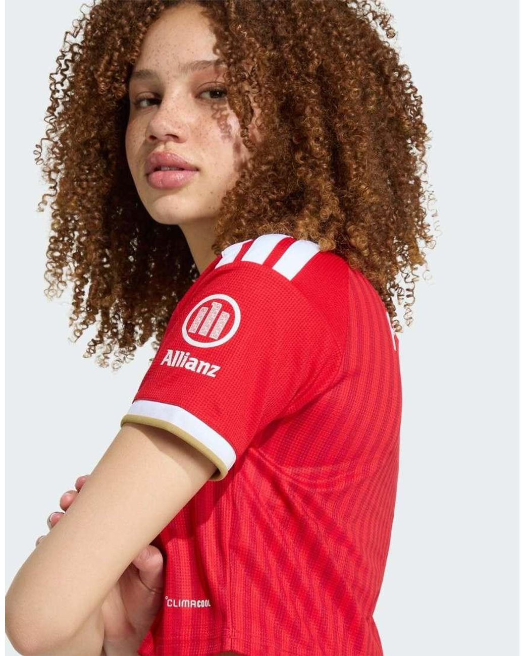 Adidas Originals Red Fc Bayern 26/27 Home Cropped Jersey