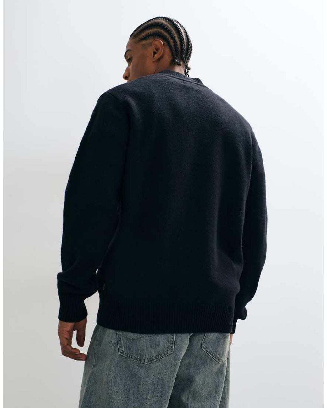 Wrangler Black Quarter Zip Knit for men