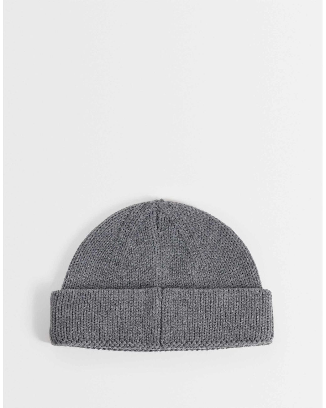 ASOS – gerippte strickmütze in Gray für Herren