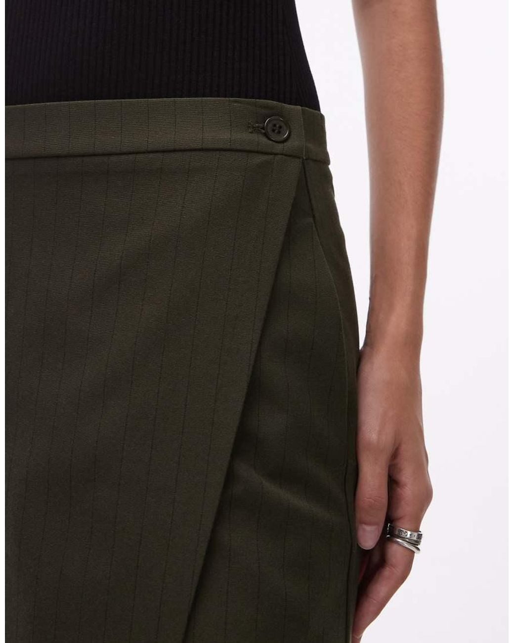 ASOS White Awkward Length Wrap Skirt