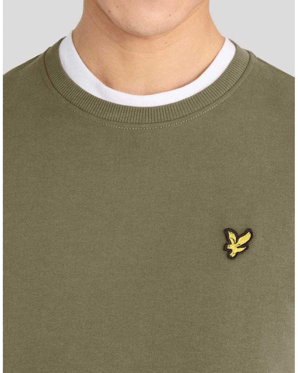 Lyle & Scott Green Mid Layers Crew Neck Sweatshirt for men