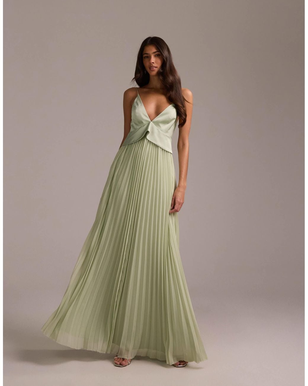 open lace back dress Modern Day Glam One Shoulder Asymmetrical Maxi Dress – VICI main image 0
