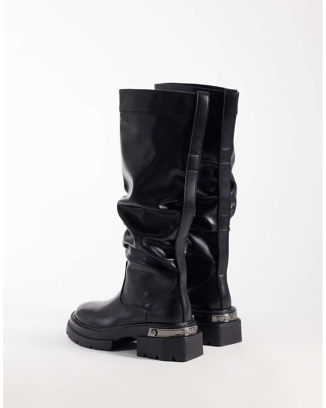 Buffalo Black Vanta Pull-on High Boots