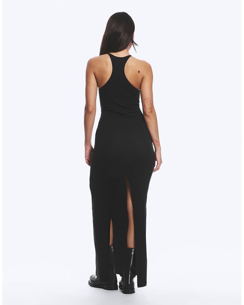 Weekday Black Racer Back Maxi Dress