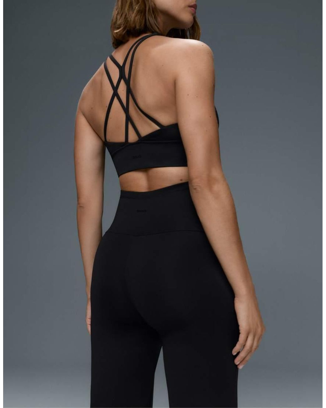 Oysho Black Maternity Comfortlux Straight-Leg Trousers