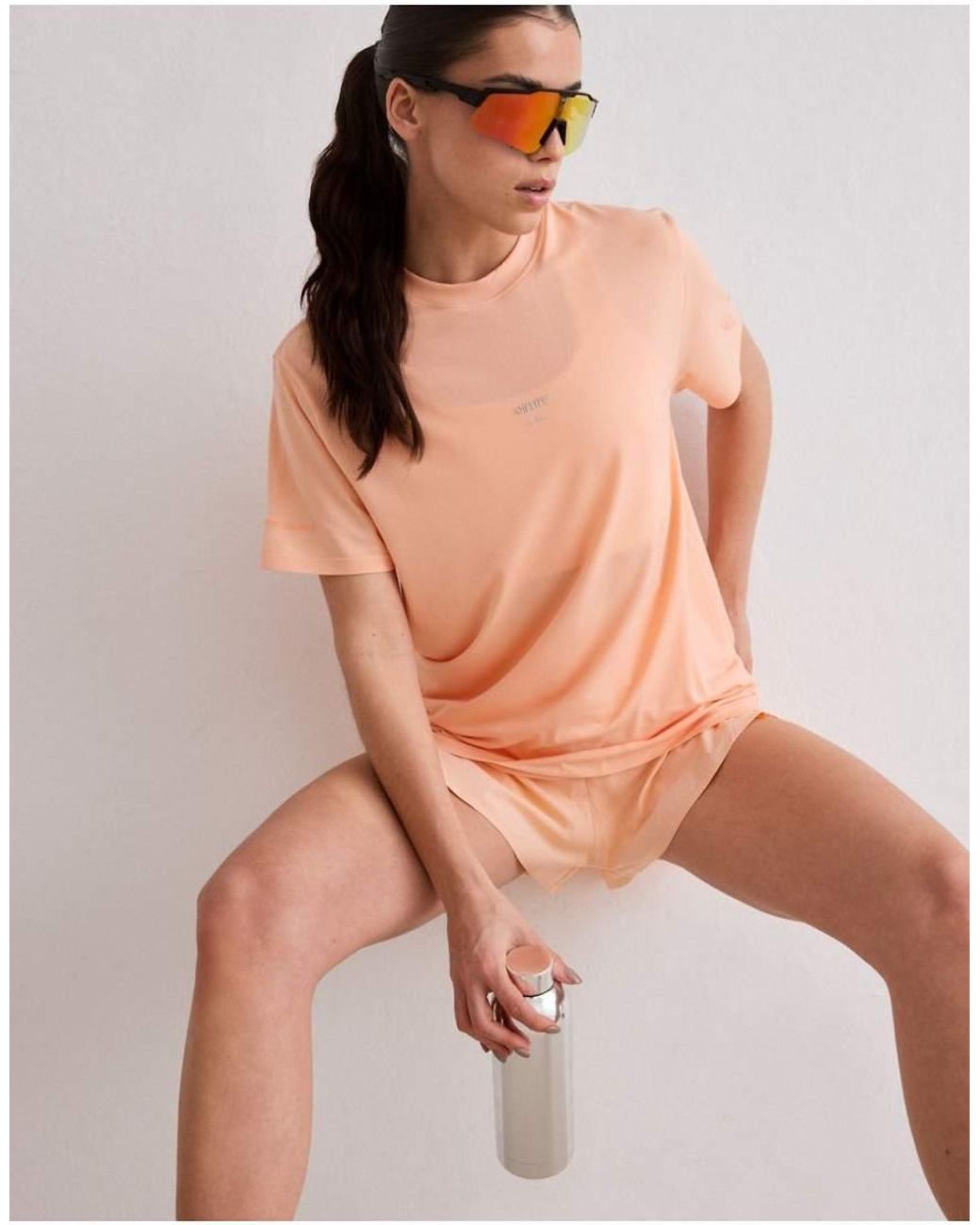 Aim'n Orange Peach Le Run Seamless Running T-Shirt