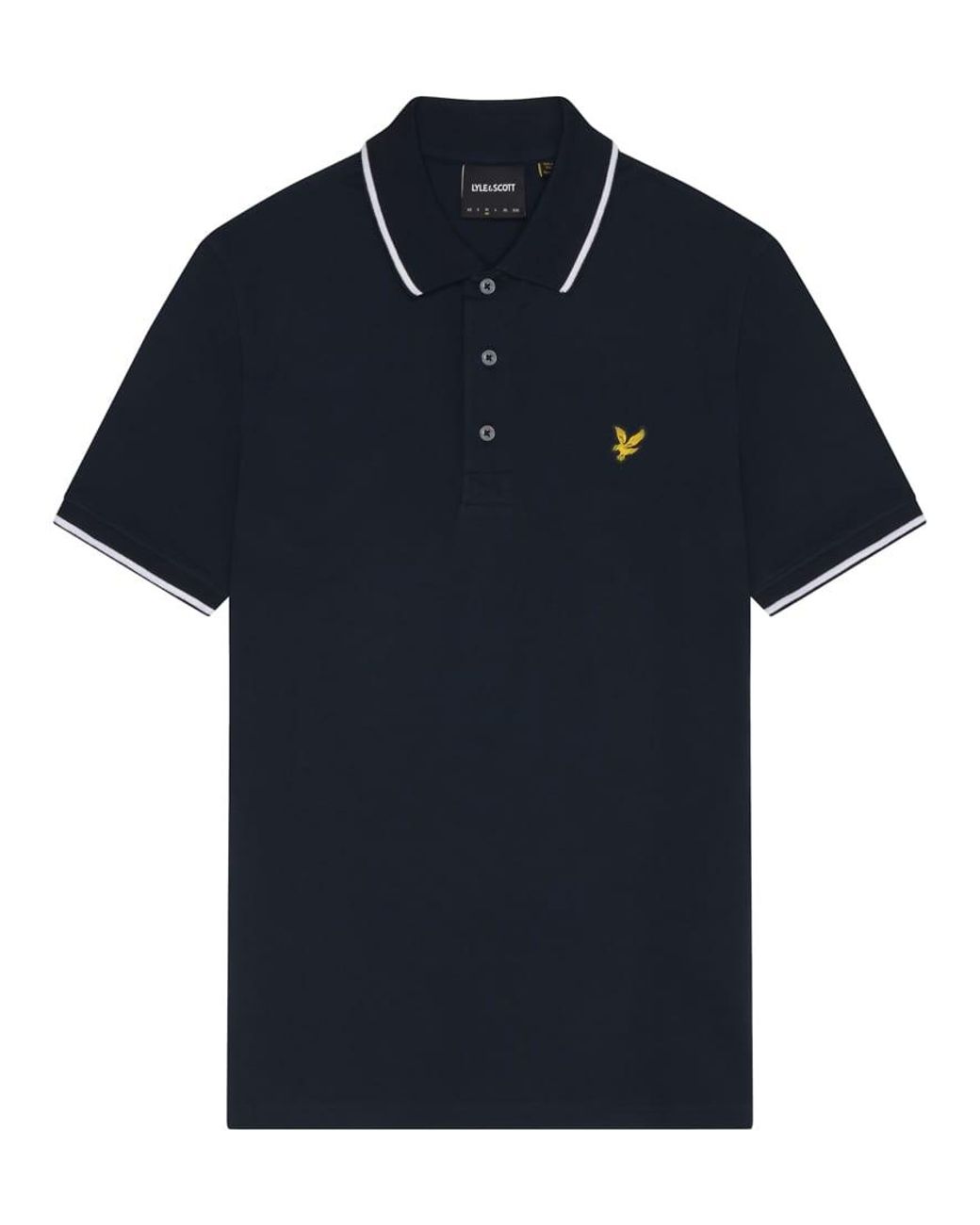Lyle & Scott Blue Tipped Polo Shirt for men