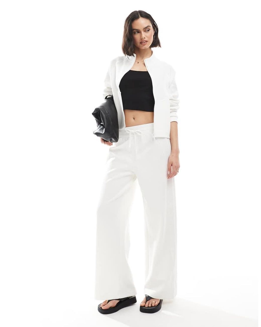 agon® White Zip-Up Sports Jacket