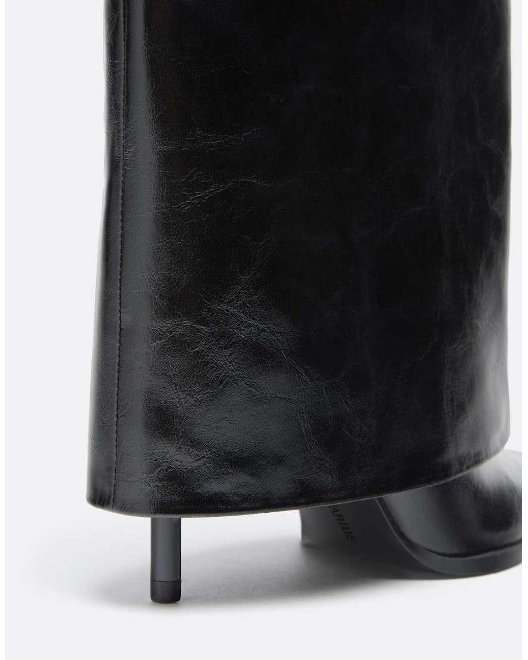 Stradivarius Black Fold Over Knee Boots