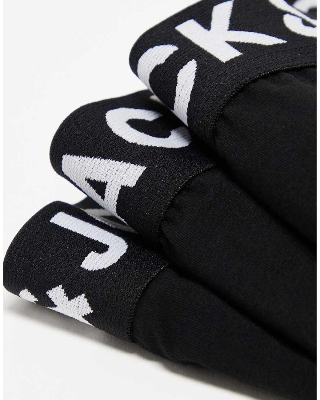 Jack & Jones Black 3 Pack Trunk With Waistband for men