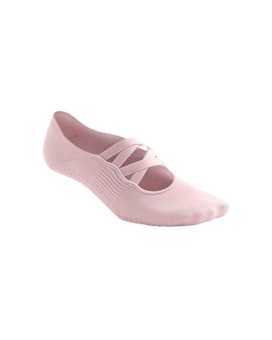 Oysho Pink 2 Pairs Of Polyamide Blend Invisible Yoga And Pilates Socks With Double Straps