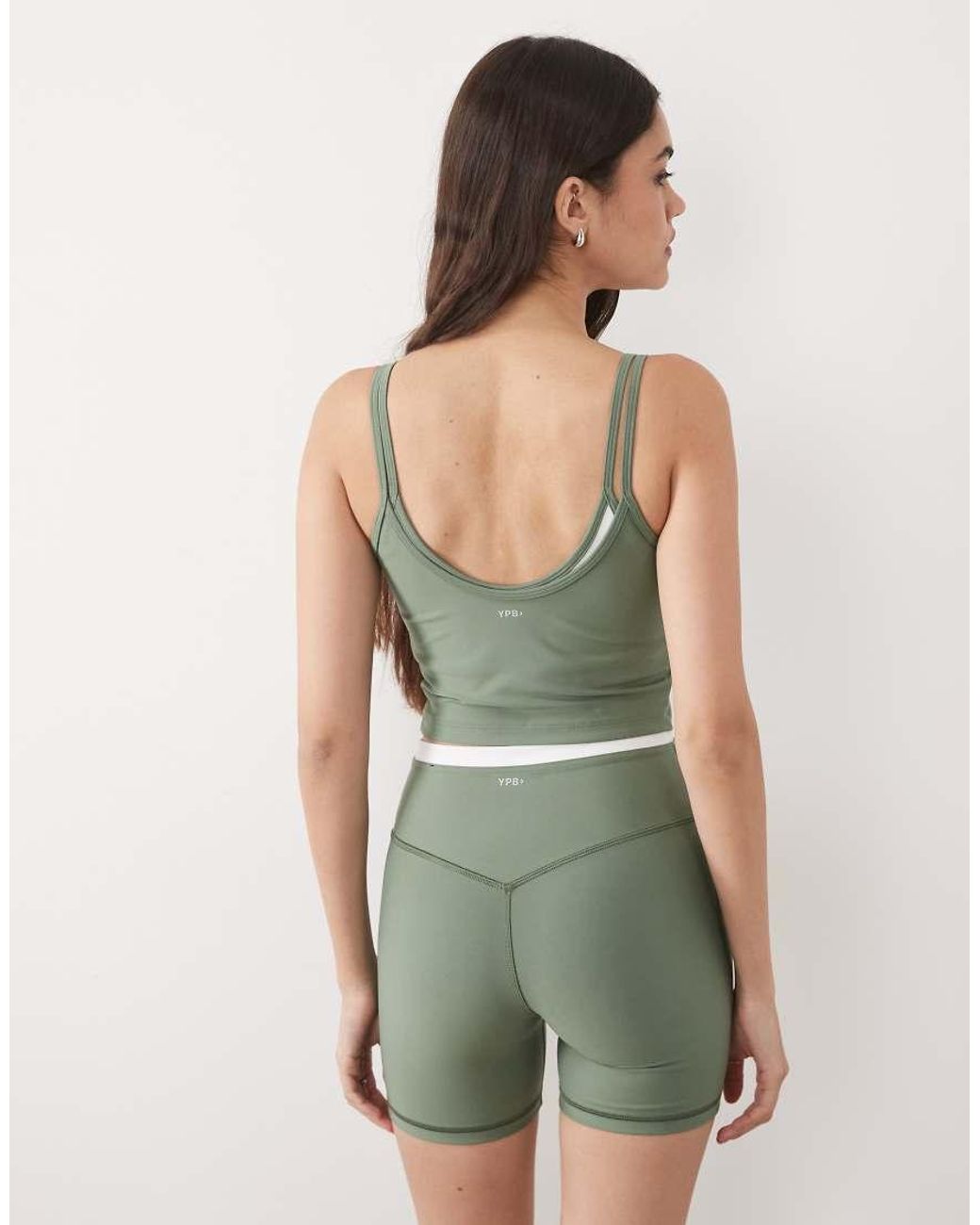 Abercrombie & Fitch Green Ypb Double Layer Scoop Neck Tank Top Co-ord