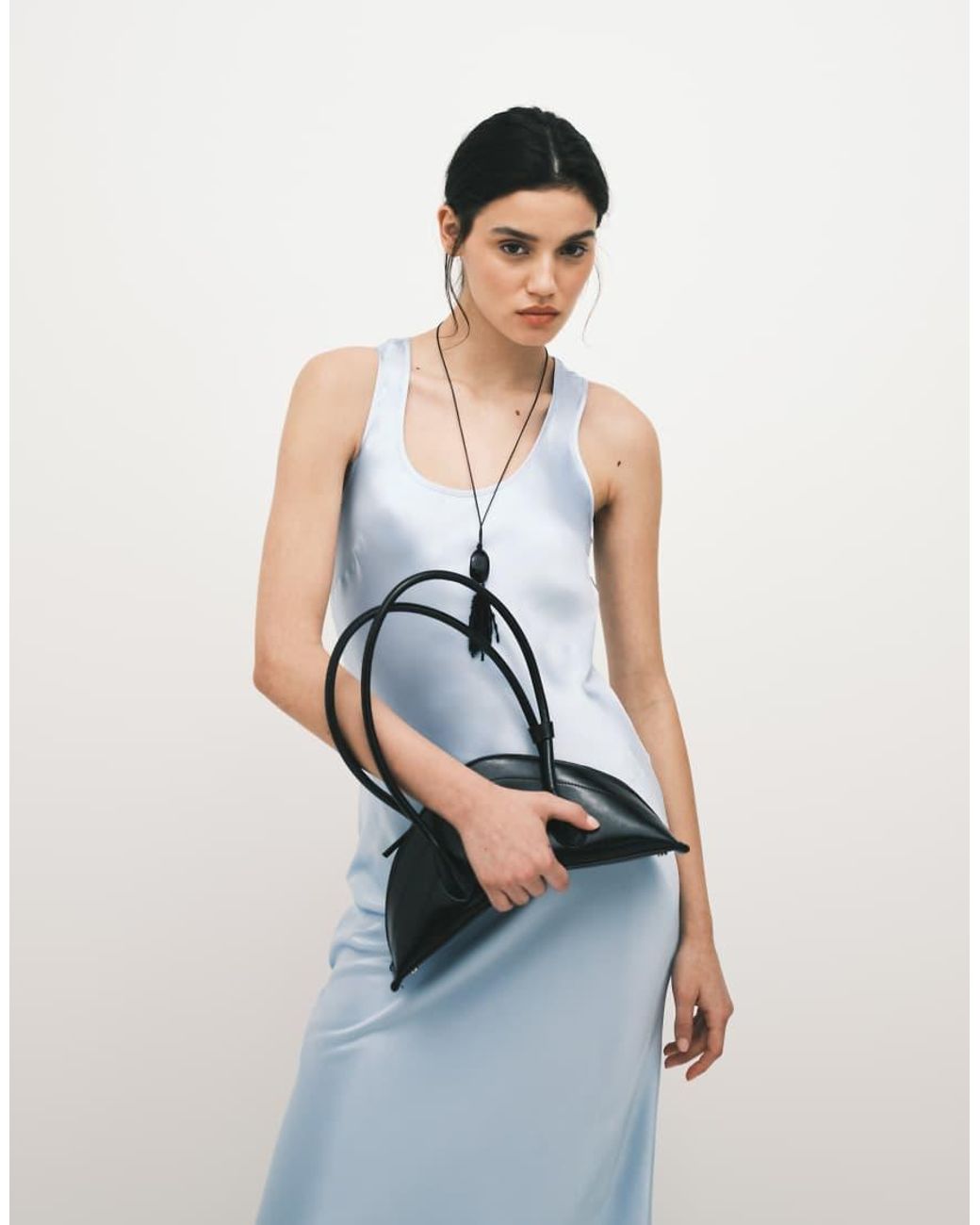 ASOS White Scoop Satin Maxi Dress
