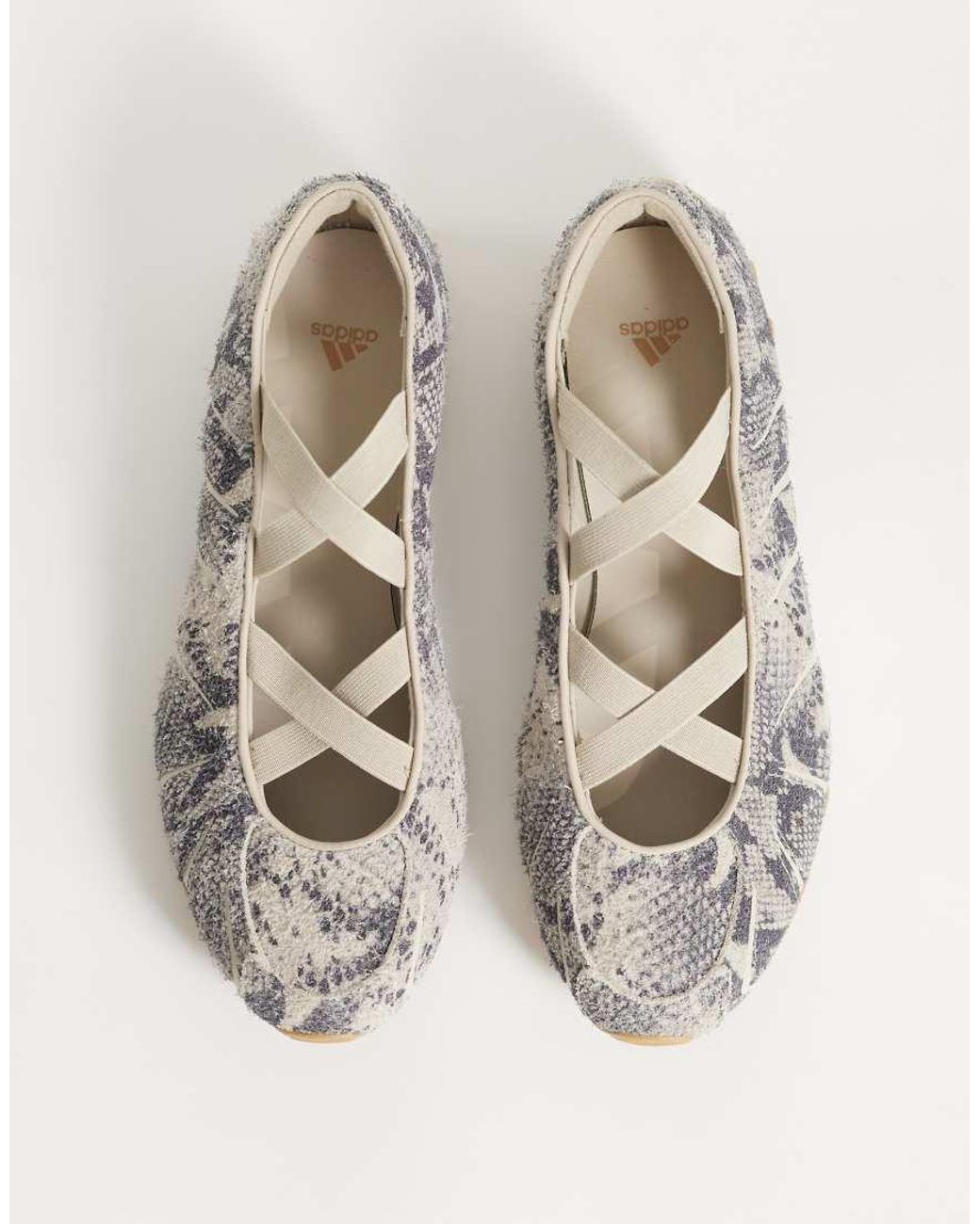 Adidas Originals White Ghostsprint Ballet Flat