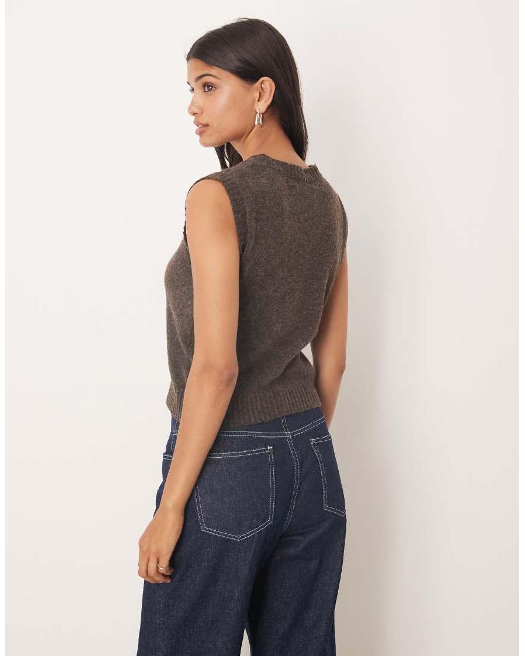 Glamorous Blue Crew Neck Vest Top