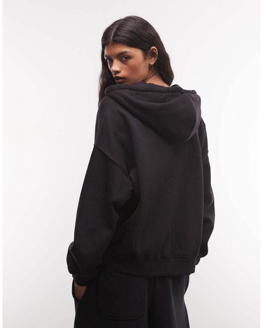 Weekday Black Zip Hoodie