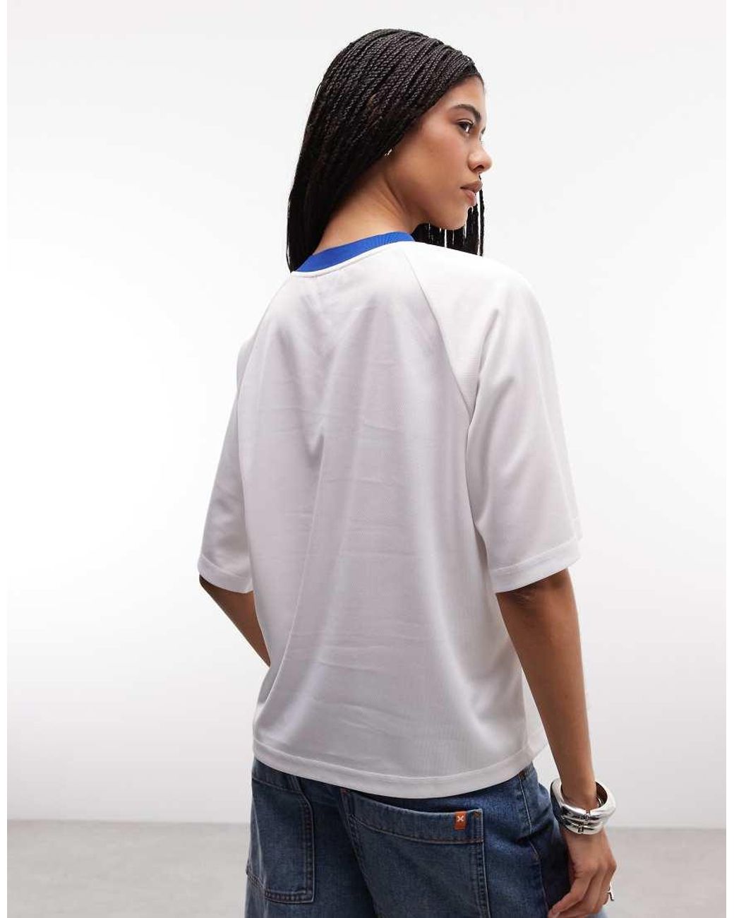 Noisy May White Football Top