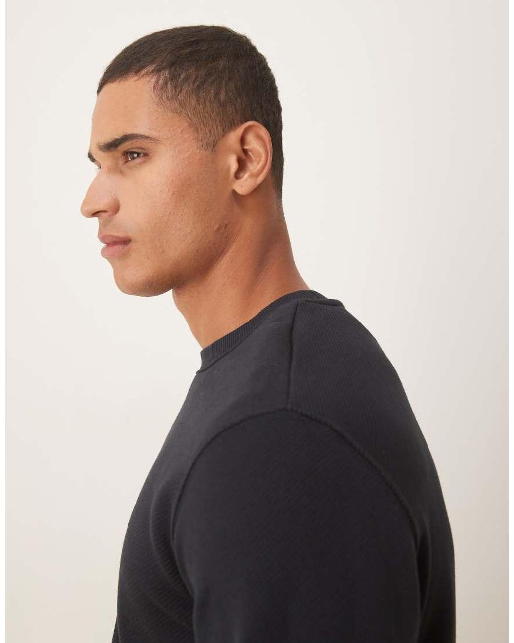 Gant Black Central Small Logo Sweatshirt for men