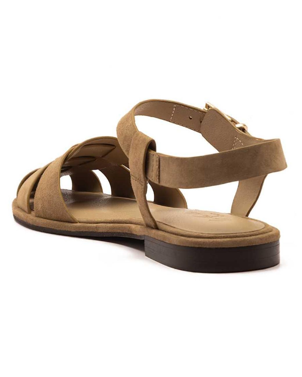 OFF THE HOOK Brown Lilly Leather Fisherman Flat Sandals