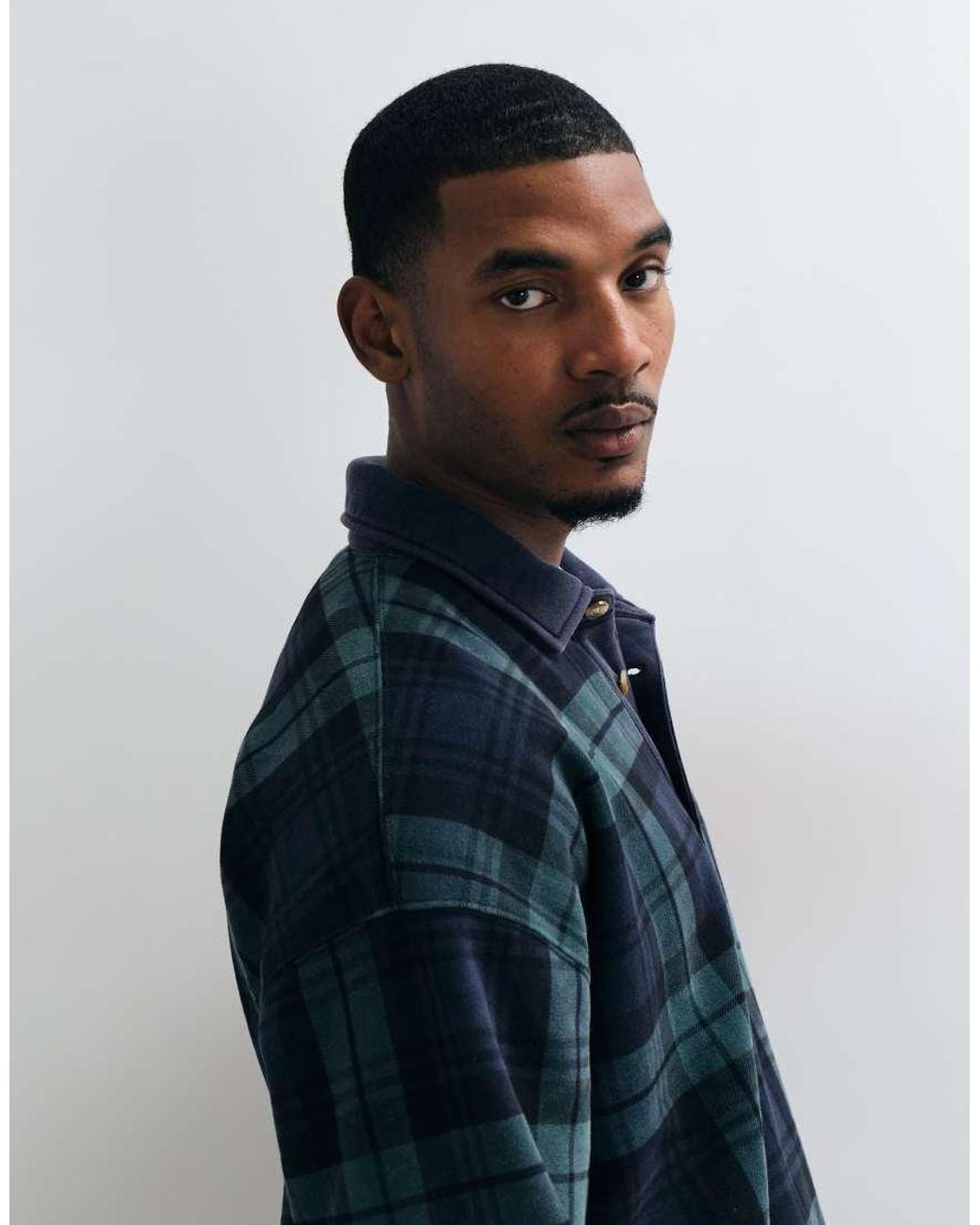 Abercrombie & Fitch Blue Essential Button Up Sweatshirt for men