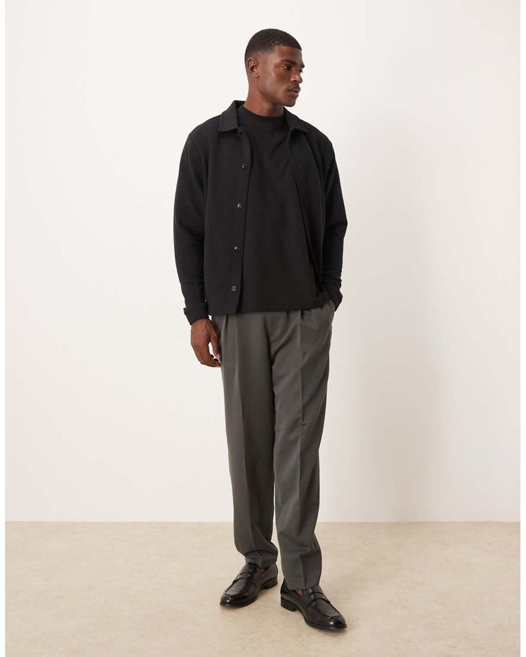 Camicia Giacca Nera di ASOS in Black da Uomo