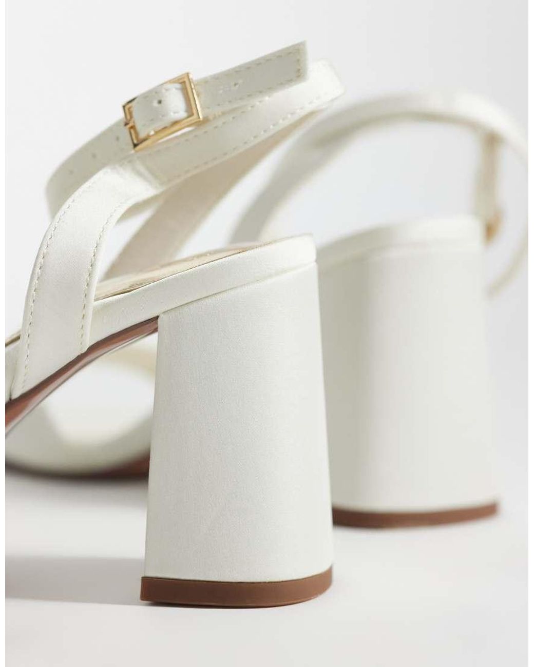 ASOS White Hotel Barely There Block Heeled Sandals