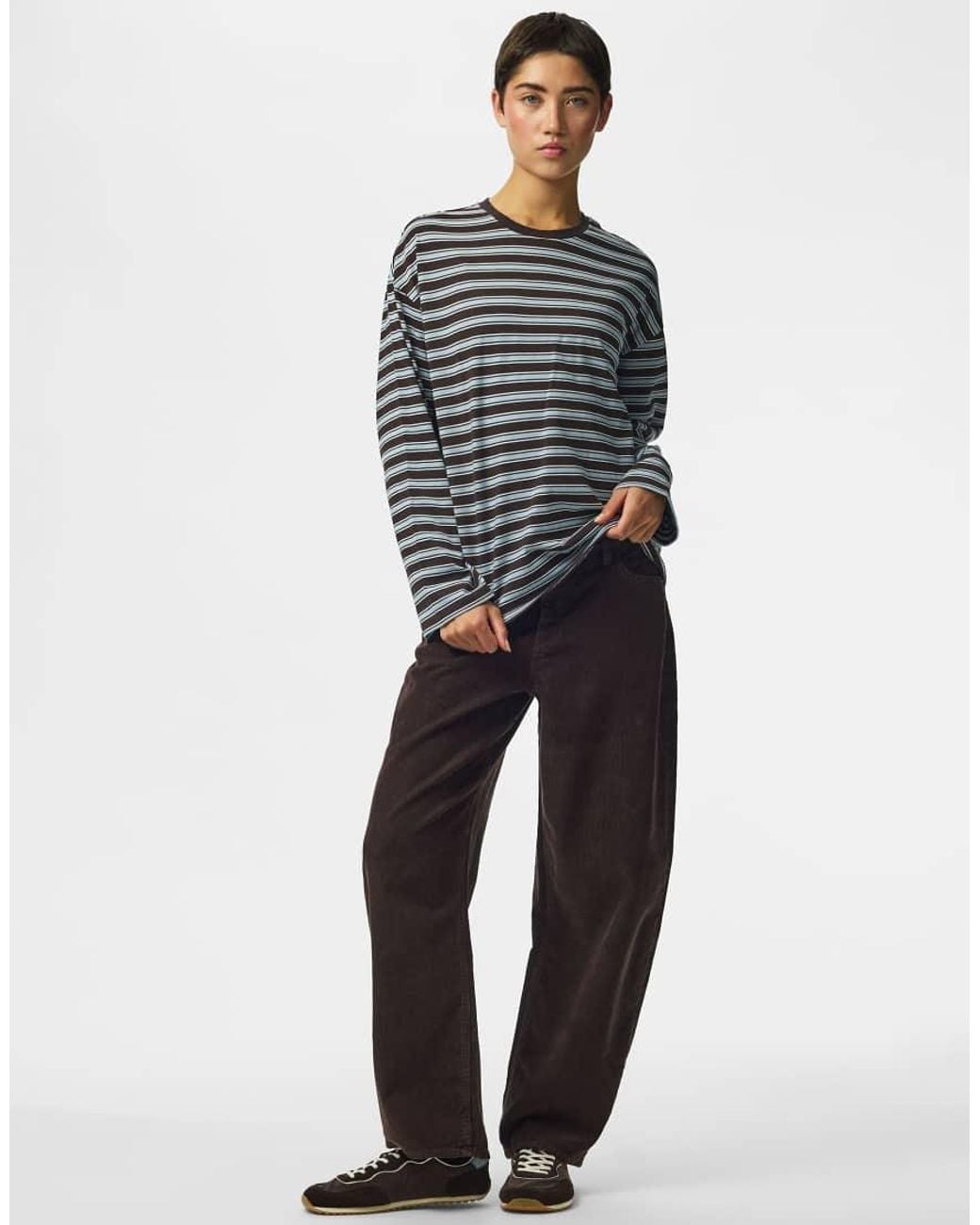 Pieces Gray Long Sleeved Top