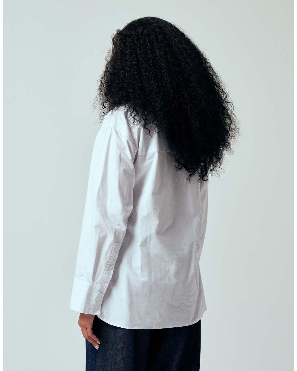 ASOS Blue Oversized Tie Front Shirt