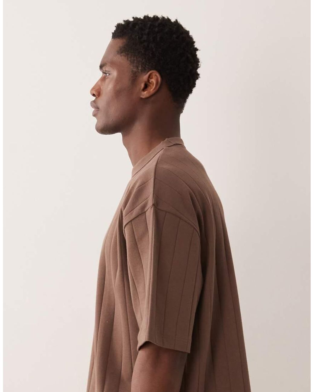 ASOS Brown Boxy Oversized T-shirt for men