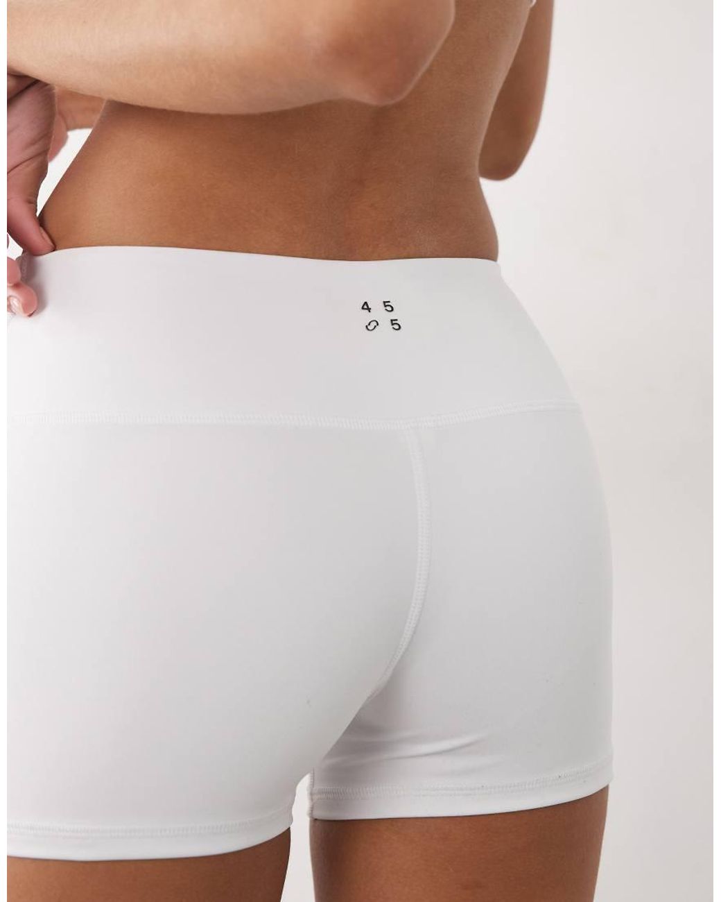 4505 White Active 3 Inch Booty Shorts