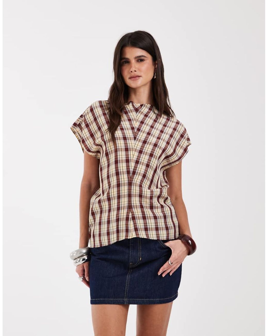 & Other Stories Red Woven Top