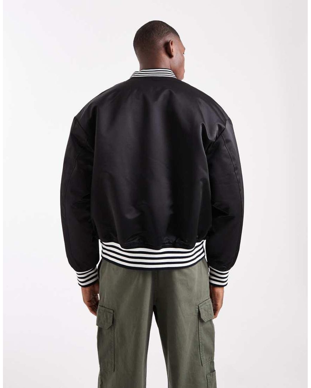 Jack & Jones Gray Varsity Bomber for men